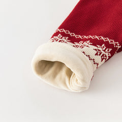 Dave&Bella Toddler Girls/Boys Christmas Red Cute Bear Cozy Plush-lined Sweaters Tops