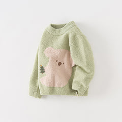 Dave&Bella Toddler Girls/Boys Autumn Soft Cute Animal Jacquard Chenille Sweater Tops