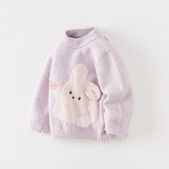 Dave&Bella Toddler Girls/Boys Autumn Soft Cute Animal Jacquard Chenille Sweater Tops
