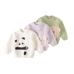 Dave&Bella Toddler Girls/Boys Autumn Soft Cute Animal Jacquard Chenille Sweater Tops