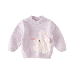 Dave&Bella Toddler Girls/Boys Autumn Soft Cute Animal Jacquard Chenille Sweater Tops