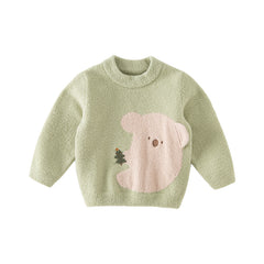 Dave&Bella Toddler Girls/Boys Autumn Soft Cute Animal Jacquard Chenille Sweater Tops