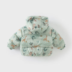 Dave&Bella Toddler Girls/Boys Winter Animal Print Windproof Outwear Hooded Down Coats