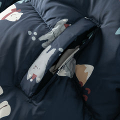 Dave&Bella Toddler Girls/Boys Winter Animal Print Windproof Outwear Hooded Down Coats