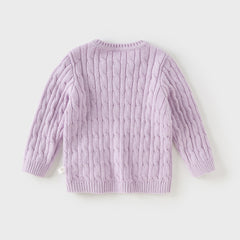 Dave&Bella Kids Girls/Boys Autumn Elegant Multi-color Versatile Classic Sweaters Tops