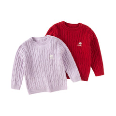 Dave&Bella Kids Girls/Boys Autumn Elegant Multi-color Versatile Classic Sweaters Tops