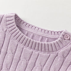 Dave&Bella Kids Girls/Boys Autumn Elegant Multi-color Versatile Classic Sweaters Tops