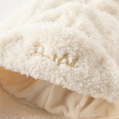 Dave&Bella Girls Winter Milk White Cute Rabbit Ears Plush Hat