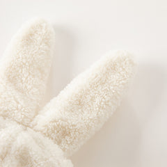 Dave&Bella Girls Winter Milk White Cute Rabbit Ears Plush Hat