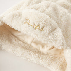 Dave&Bella Girls Winter Milk White Cute Rabbit Ears Plush Hat