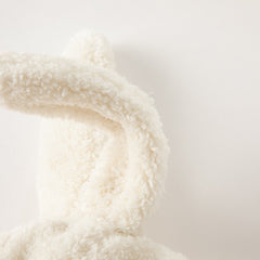 Dave&Bella Girls Winter Milk White Cute Rabbit Ears Plush Hat