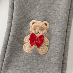 Dave&Bella Toddler Girls Autumn Grey Cartoon Bear Sweatpants