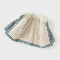 Dave&Bella Toddler Boys Winter Sky Blue Turtle Outwear Plush-lined Padded Coats