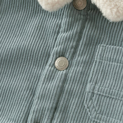 Dave&Bella Toddler Boys Winter Sky Blue Turtle Outwear Plush-lined Padded Coats