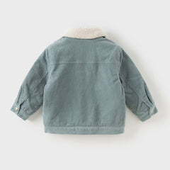 Dave&Bella Toddler Boys Winter Sky Blue Turtle Outwear Plush-lined Padded Coats