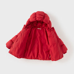 Dave&Bella Toddler Girls Winter Adorable Outdoor Windproof Outwear Hooded Down Coats