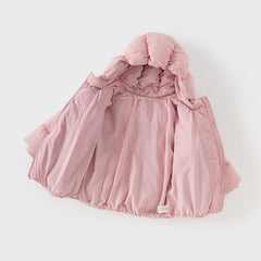 Dave&Bella Toddler Girls Winter Adorable Outdoor Windproof Outwear Hooded Down Coats