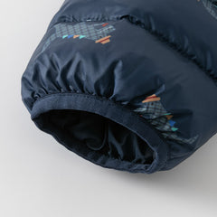 Dave&Bella Toddler Boys Winter Playful Dinosaur-style Outdoor Hooded Cozy Down Coats