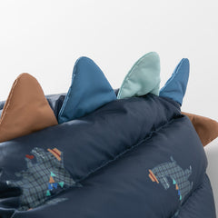 Dave&Bella Toddler Boys Winter Playful Dinosaur-style Outdoor Hooded Cozy Down Coats