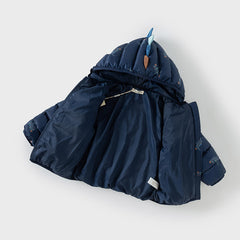 Dave&Bella Toddler Boys Winter Playful Dinosaur-style Outdoor Hooded Cozy Down Coats