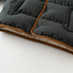 Dave&Bella Toddler Boys Winter Camel Brown/Dark Grey Outdoor Outwear Cozy Down Coats
