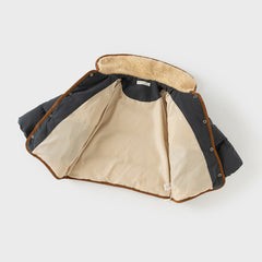 Dave&Bella Toddler Boys Winter Camel Brown/Dark Grey Outdoor Outwear Cozy Down Coats