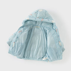 Dave&Bella Toddler Girls/Boys Winter Playful Print Outwear Lightweight Cozy Down Coats