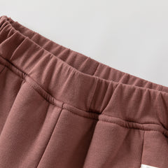 Dave&Bella Toddler Girls/Boys Autumn Pink/Black Knit Padded Pants