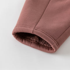 Dave&Bella Toddler Girls/Boys Autumn Pink/Black Knit Padded Pants