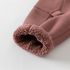 Dave&Bella Toddler Girls/Boys Autumn Pink/Black Knit Padded Pants