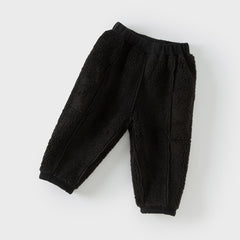 Dave&Bella Toddler Girls/Boys Autumn Pink/Black Knit Padded Pants