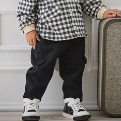 Dave&Bella Toddler Girls/Boys Autumn Pink/Black Knit Padded Pants