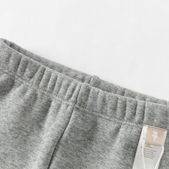 Dave&Bella Toddler Girls Versatile Light Grey Soft Plush-lined Leggings