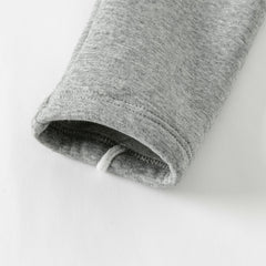 Dave&Bella Toddler Girls Versatile Light Grey Soft Plush-lined Leggings