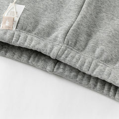 Dave&Bella Toddler Girls Versatile Light Grey Soft Plush-lined Leggings