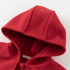 Dave&Bella Toddler Girls Festival Christmas Red Outdoor Hooded Fleece Capes Coat
