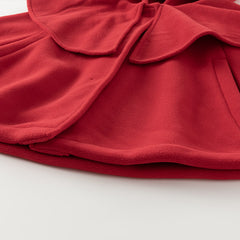 Dave&Bella Toddler Girls Festival Christmas Red Outdoor Hooded Fleece Capes