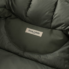 Dave&Bella Toddler Boys Winter Green Outwear Warm Hooded Two-Piece Down Coats Set