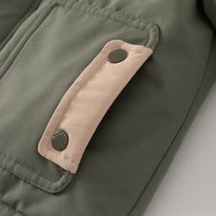 Dave&Bella Toddler Boys Winter Green Outwear Warm Hooded Two-Piece Down Coats Set