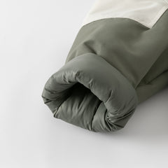 Dave&Bella Toddler Boys Winter Green Outwear Warm Hooded Two-Piece Down Coats Set