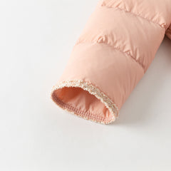 Dave&Bella Toddler Girls Winter Grey Pink Outwear Mid-length Cozy Down Puffer Jackets