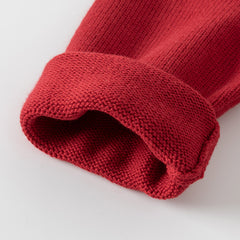 Dave&Bella Toddler Girls/Boys Red Christmas-tree Decorations Soft Sweaters Tops