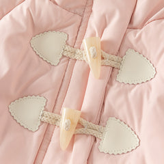 Dave&Bella Toddler Gils Winter Cute Rabbit-shaped Outdoor Windproof Hooded Down Coats