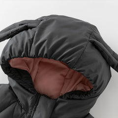 Dave&Bella Toddler Gils Winter Cute Rabbit-shaped Outdoor Windproof Hooded Down Coats