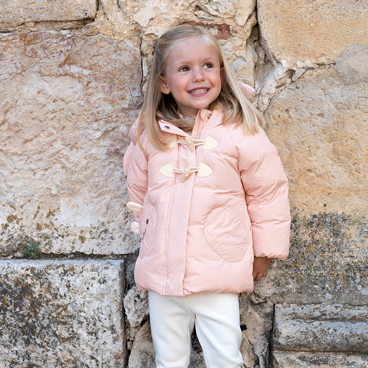 Dave&Bella Toddler Gils Winter Cute Rabbit-shaped Outdoor Windproof Hooded Down Coats