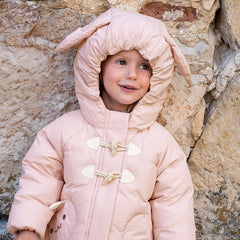 Dave&Bella Toddler Gils Winter Cute Rabbit-shaped Outdoor Windproof Hooded Down Coats