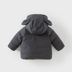 Dave&Bella Toddler Gils Winter Cute Rabbit-shaped Outdoor Windproof Hooded Down Coats