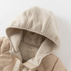Dave&Bella Toddler Boys Winter Apricot Outwear Hooded Cozy Down Coats
