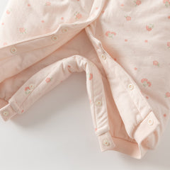 Dave&Bella Baby Girls Winter Sweet Pink Floral Print Soft Padded Rompers