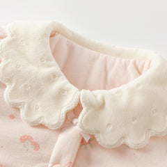 Dave&Bella Baby Girls Winter Sweet Pink Floral Print Soft Padded Rompers